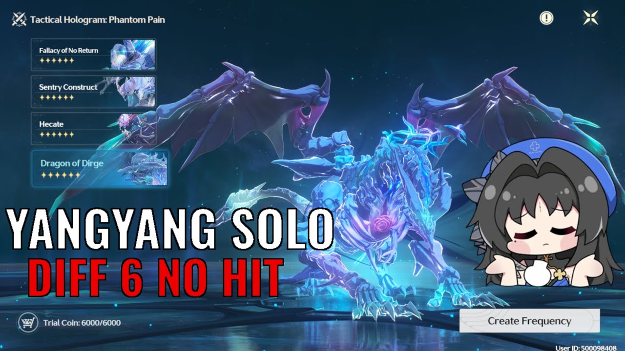 Yangyang vs Dragon of Dirge Hologram Solo No Hit | Wuthering Waves