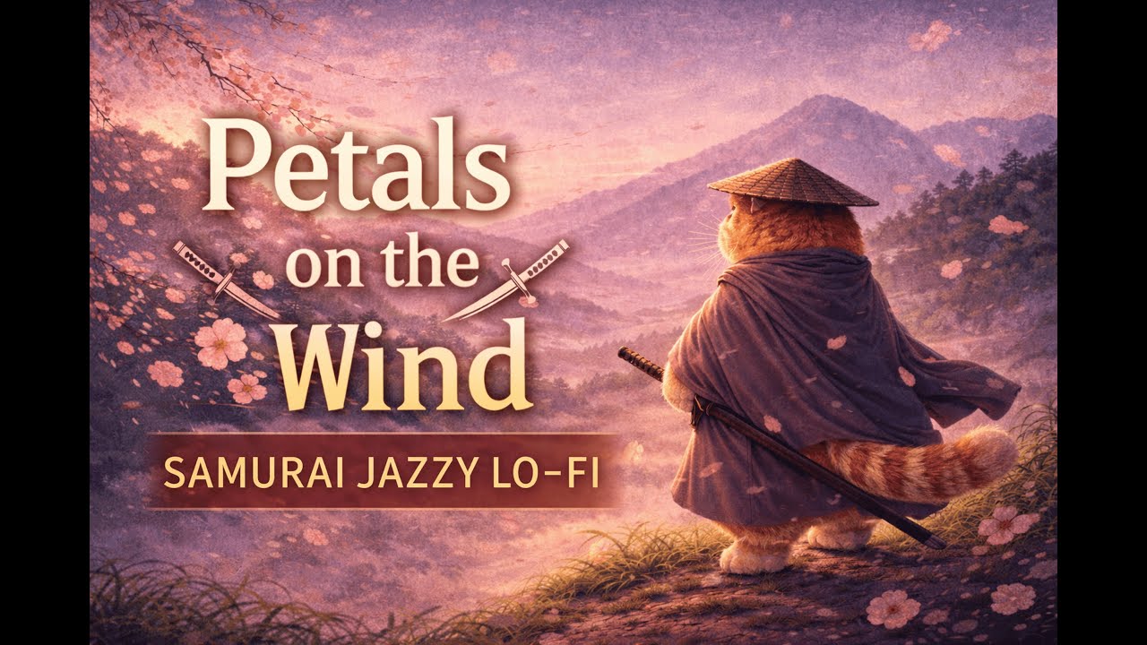Petals on the Wind 🌸⚔️ | Samurai-Inspired Jazzy Lo-Fi for Focus & Calm | Rainy Cat Radio