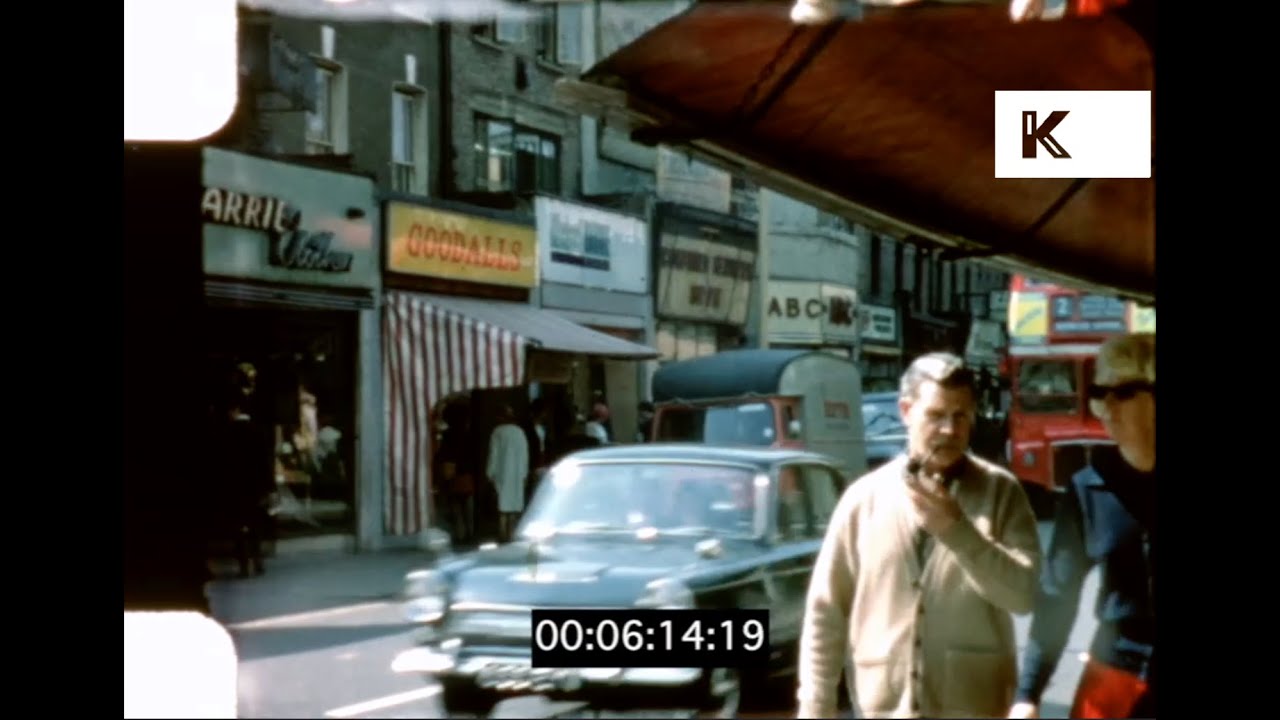1960s London Brixton, Street Scenes, Black British, Bobbies, Home Movie, 2K