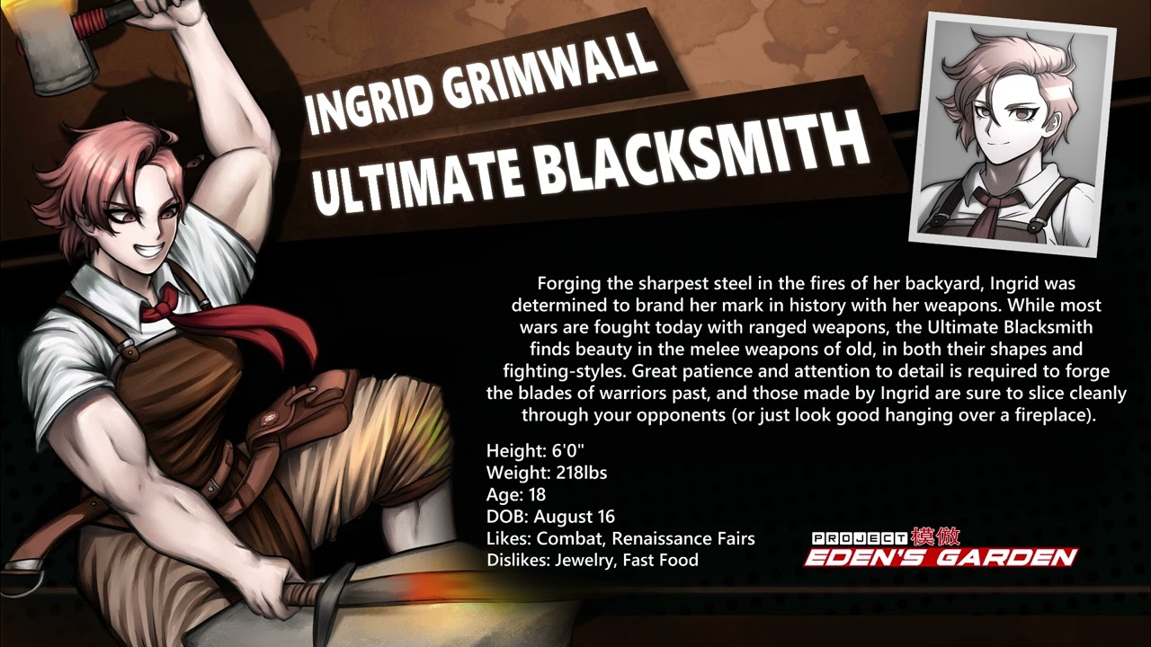 (Prologue/Chapter 1, spoilers!) Ingrid Grimwall Voice Lines - Project Eden's Garden