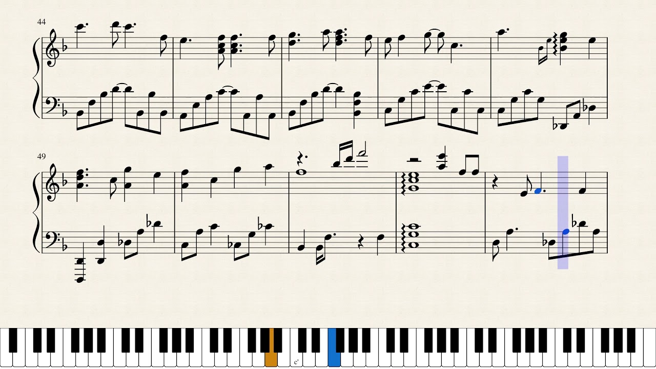 YUBIKIRI-GENMAN | Project Milithon | Rui Ruii the Seal Pianist | Full Sheet