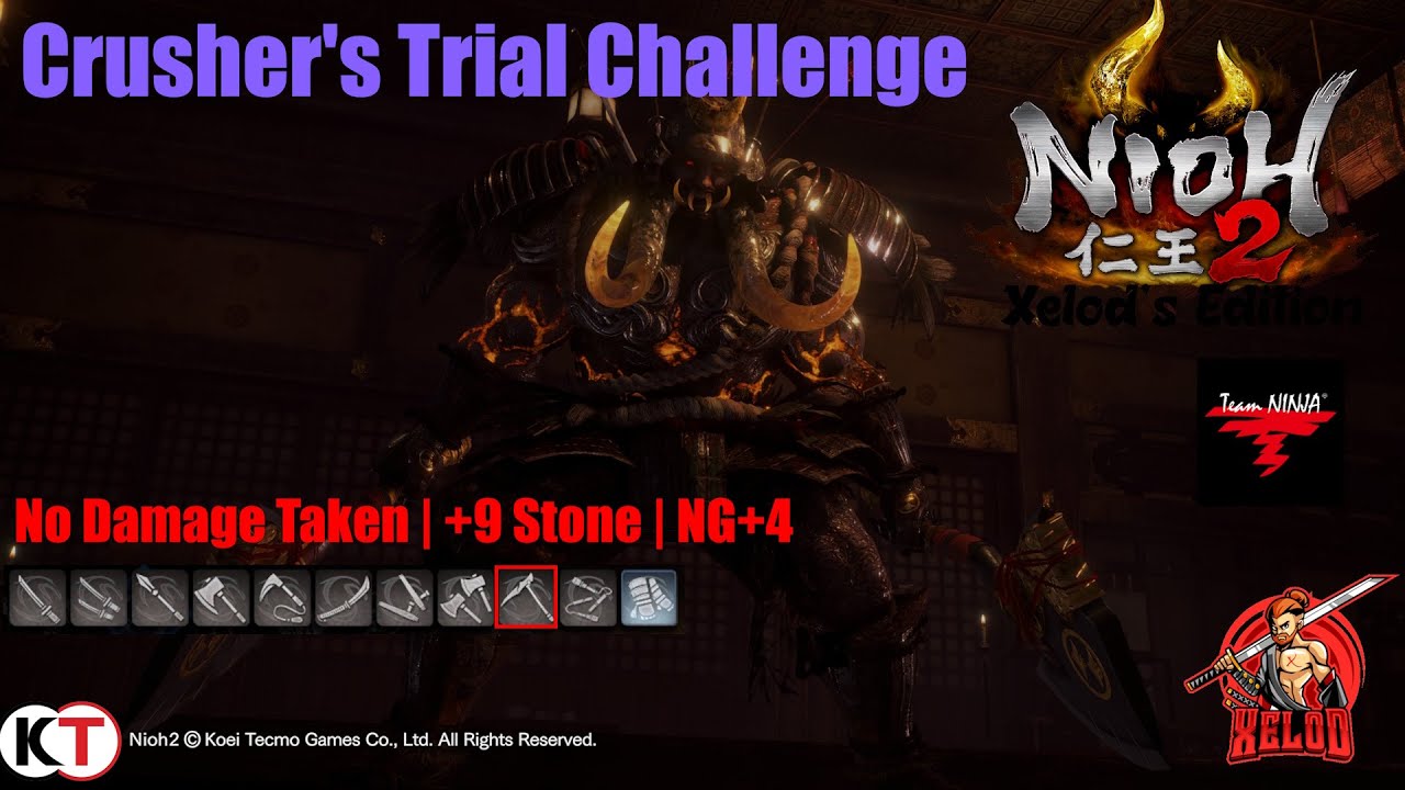 Nioh 2 Swithglaive No-Damage vs Shibata Katsue | Crusher Trials Challenge Run
