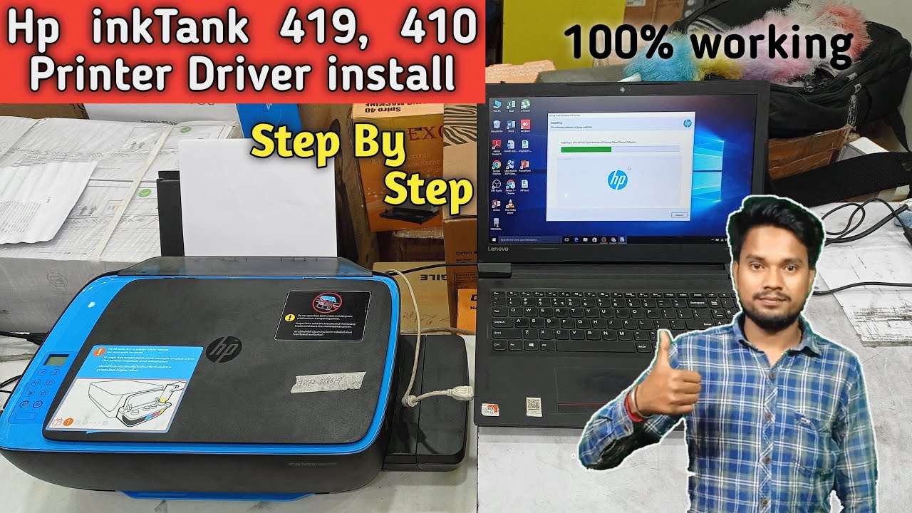 How To install Hp ink Tank wireless 419 Printer in Laptop | Driver Download And install