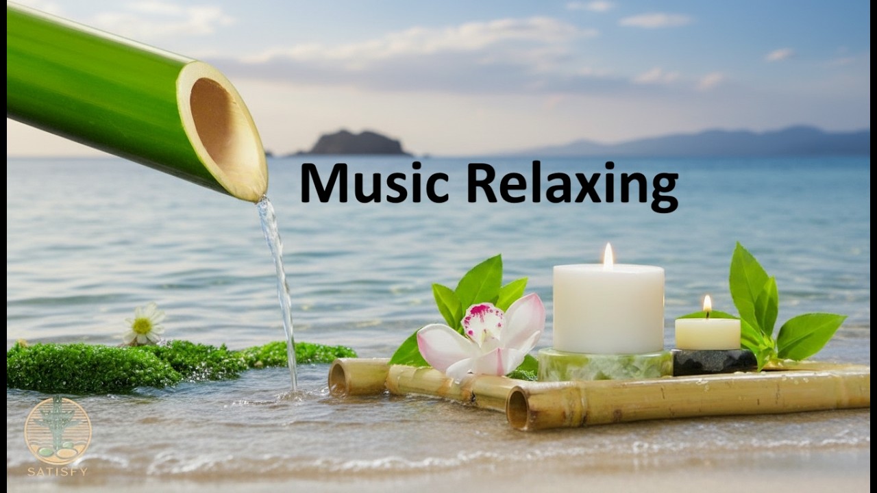 Bamboo Water Sounds + Healing Music 🌿 Meditation Music Relax Mind Body, Insomnia Relief