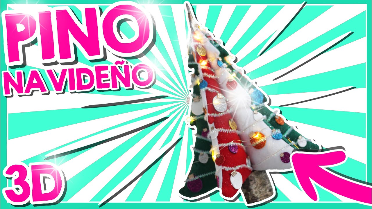Pino navideño 🎄 3D de fieltro 🌟 - DIY, DECO, NAVIDAD, CHRISTMAS, TREE, NAVIDEÑO, ADORNO
