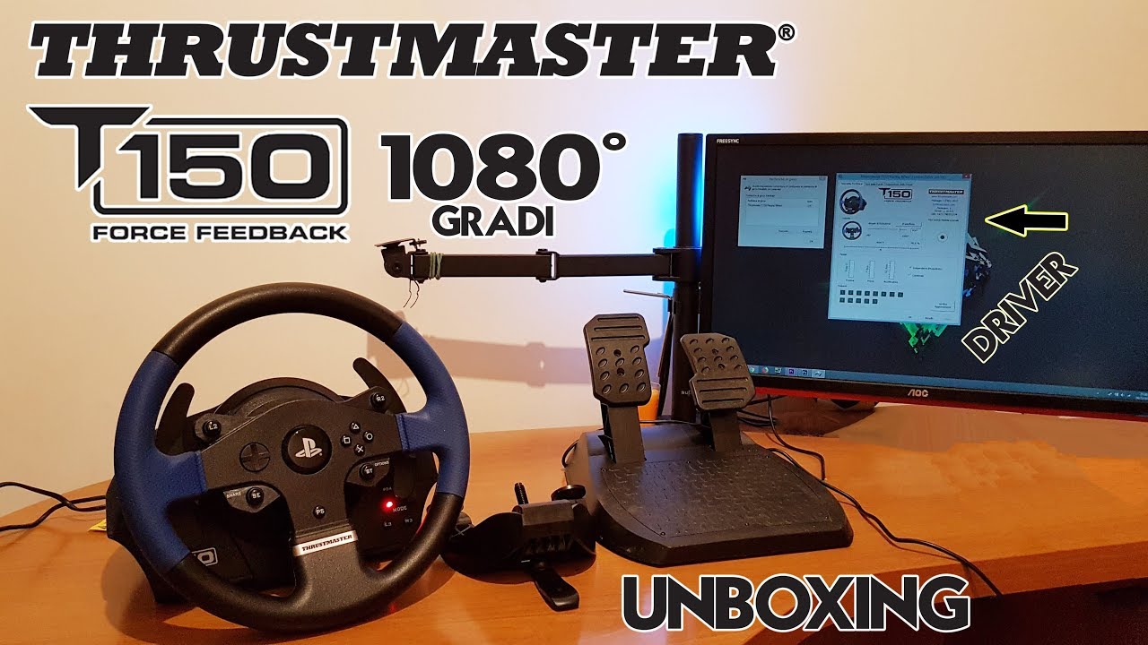 Unboxing ITA - Volante Thrustmaster T150 Force Feedback 1080° - PC o PS3 o PS4