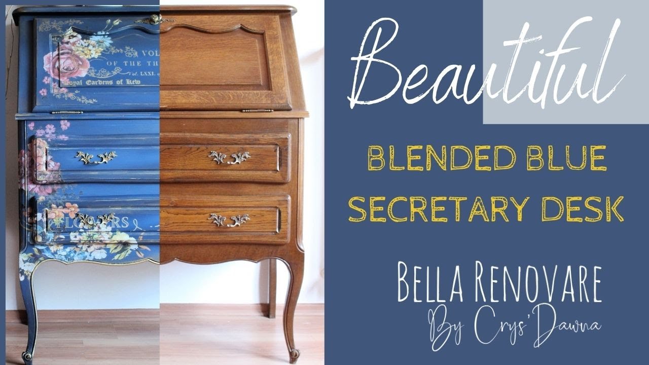 Blended Secretary Desk Makeover Using Mineral Chalk Paint