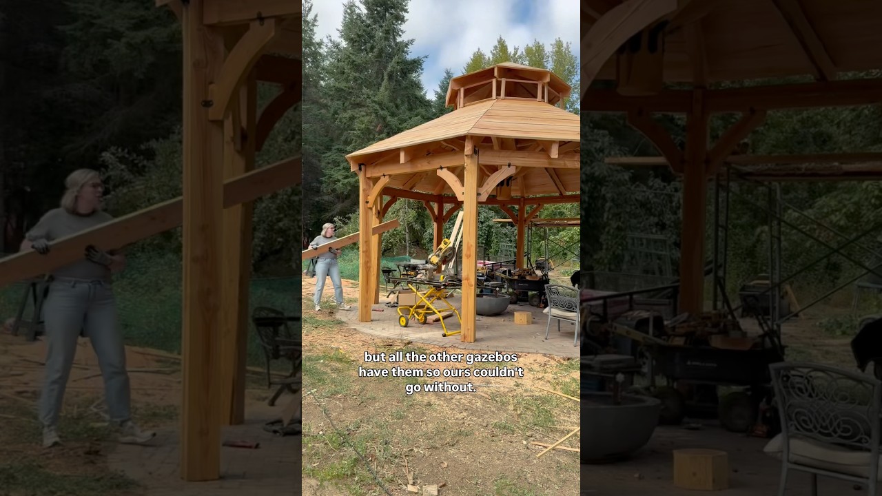 DIY Gazebo Build: from trees to gazebo. #gazebo #diy #sawmill #timberframe #norwoodsawmill