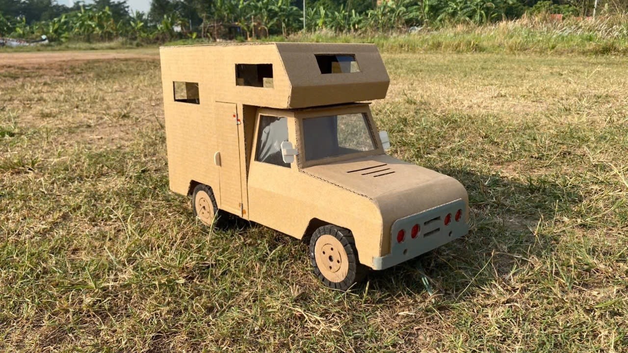 DIY Cardboard Camper Van | How to Make a Miniature Camper from Cardboard