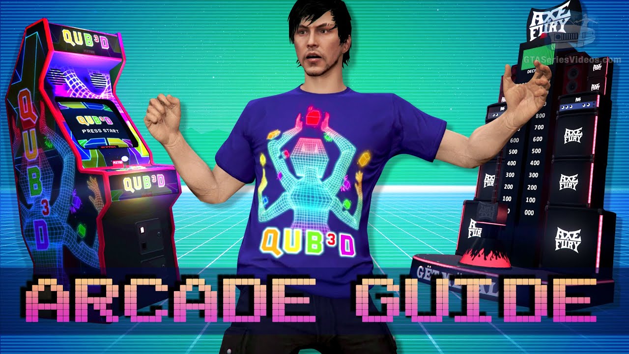 GTA Online - QUB3D and Axe of Fury Arcade Games Guide (How to Unlock T-Shirts)