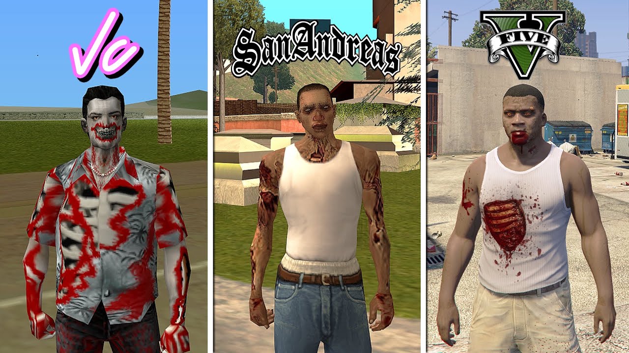 Jugando con ZOMBIES en TODOS los GTA