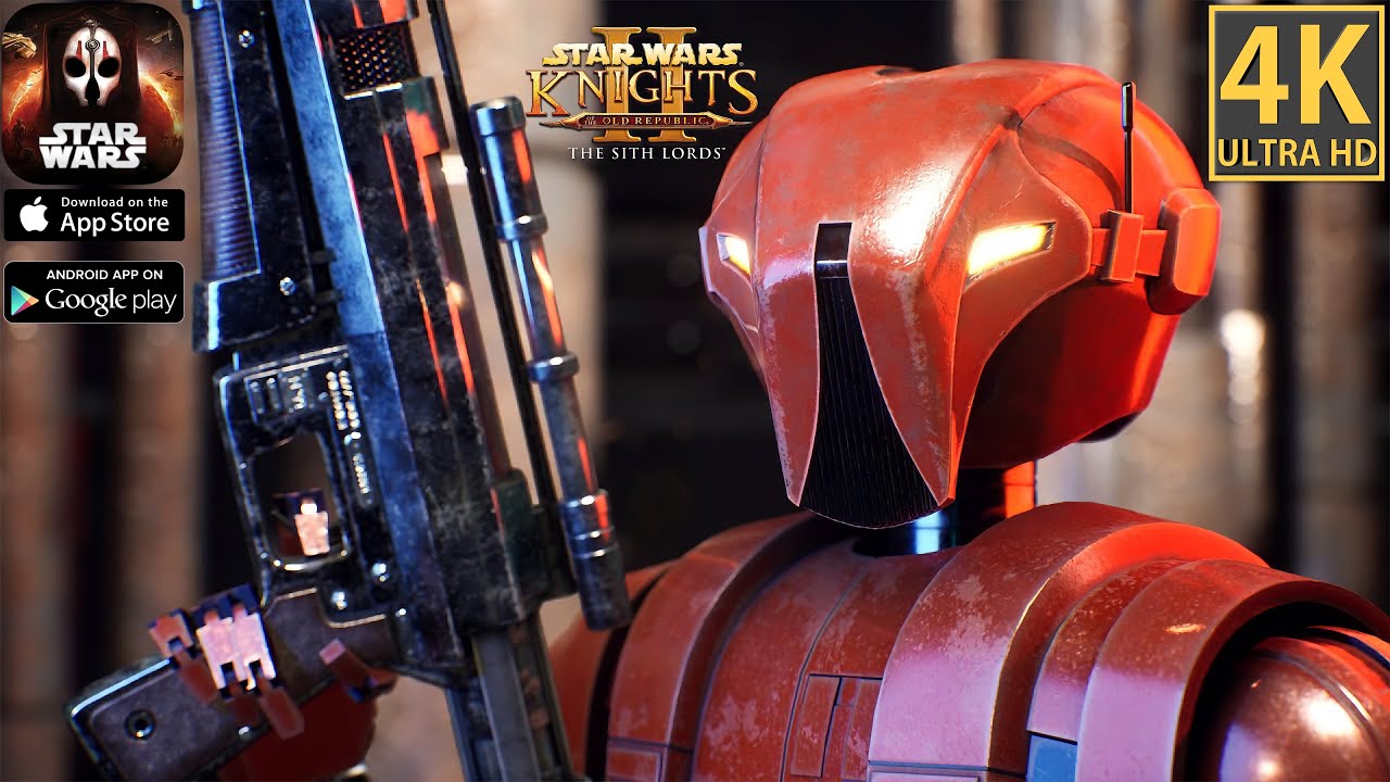HK-47 - Telos Underground Base - Star Wars: KOTOR II - 4K iOS Android iPhone - Light Side (Part 42)