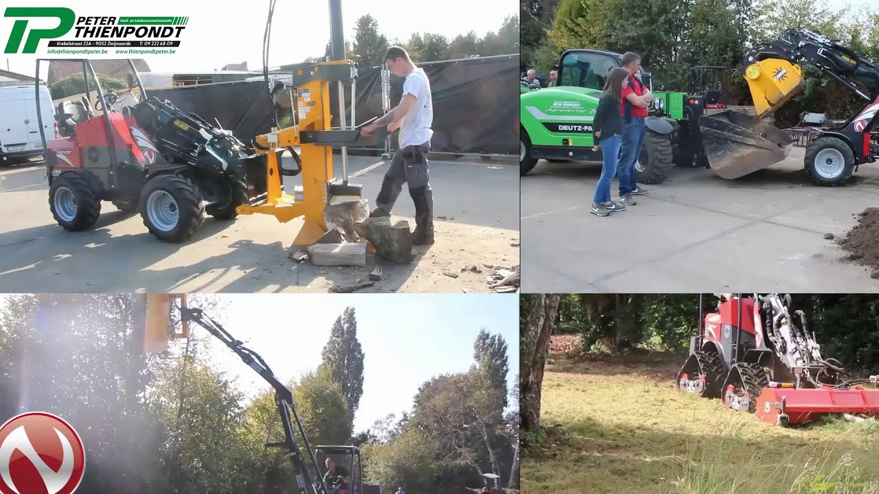 NORCAR DE ALLESKUNNER! Compacte wiellader met kliever, zeefbak , armklepelmaaier, klepelmaaier