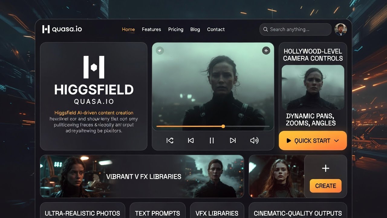 Хиггсфилд о Quasa.io: Революционизация создания видео с помощью ИИ и реализма голливудского уровня.