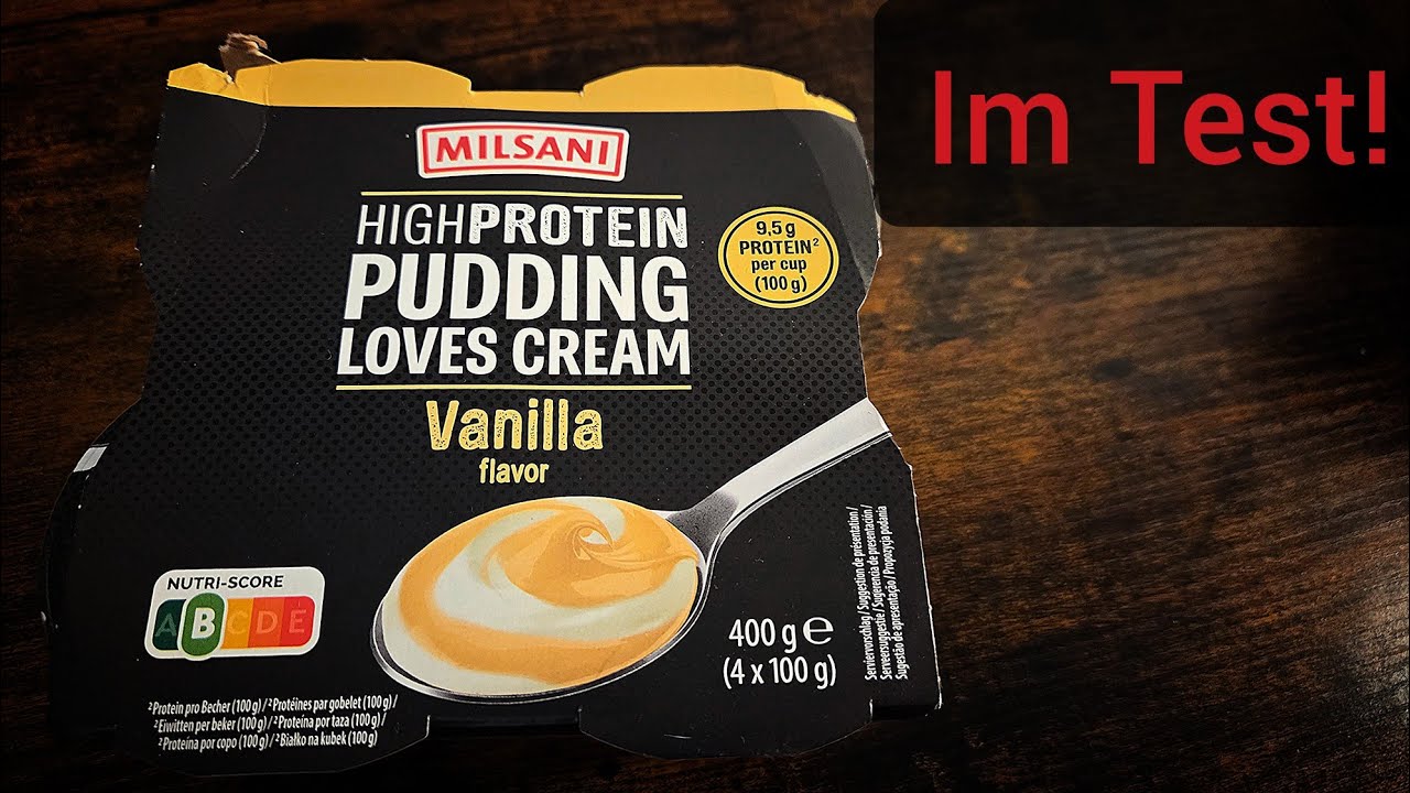 Ich teste: Milsani High Protein Pudding Vanille. 