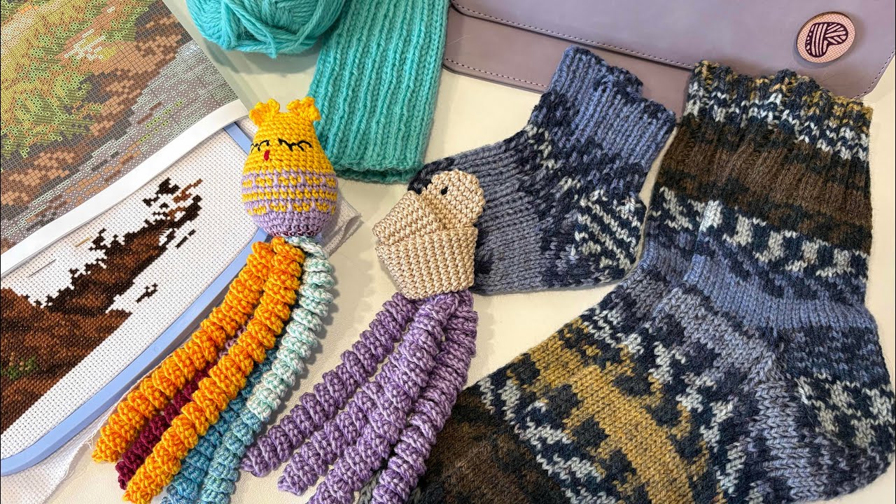 Влог, дела вязальные и не только/ опять носки 🧶 