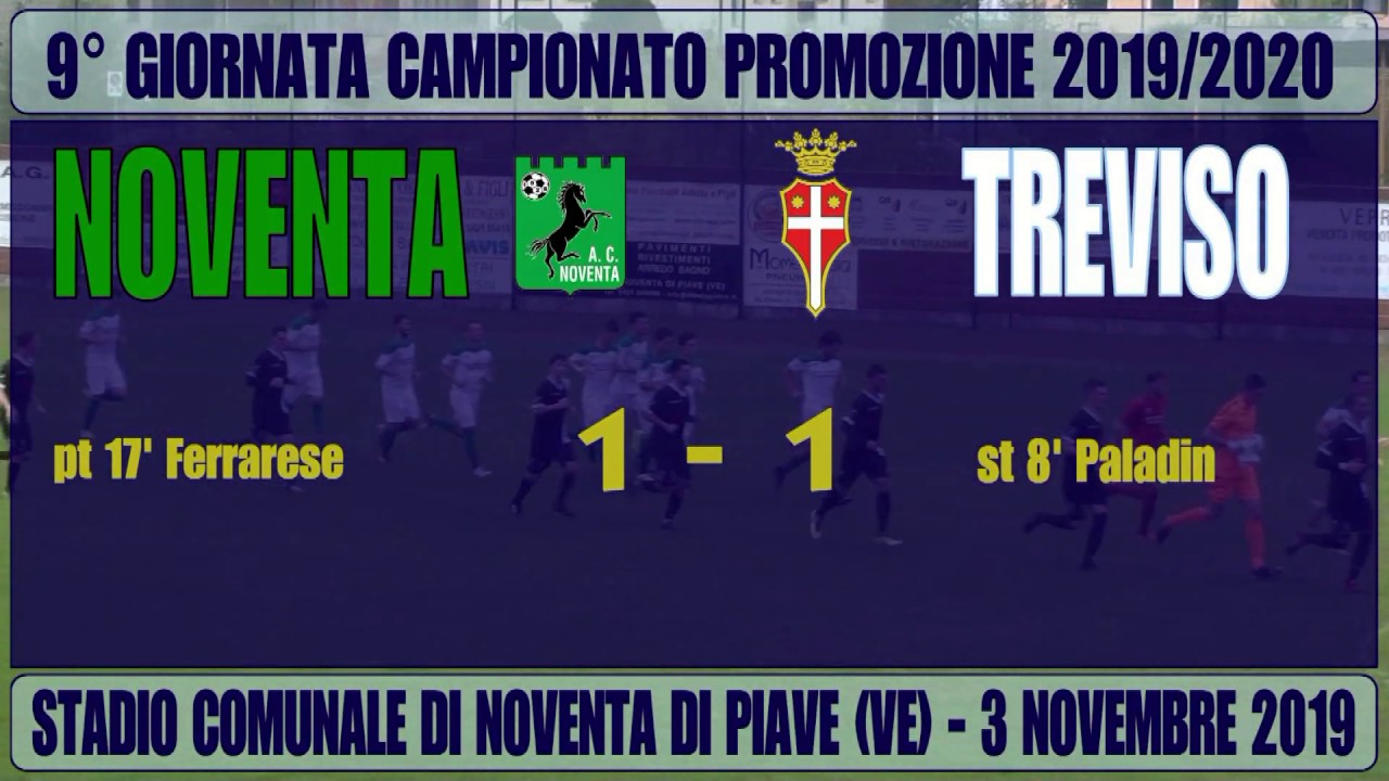 Noventa-Treviso 1-1, highlights 9° giornata Promozione 2019-2020