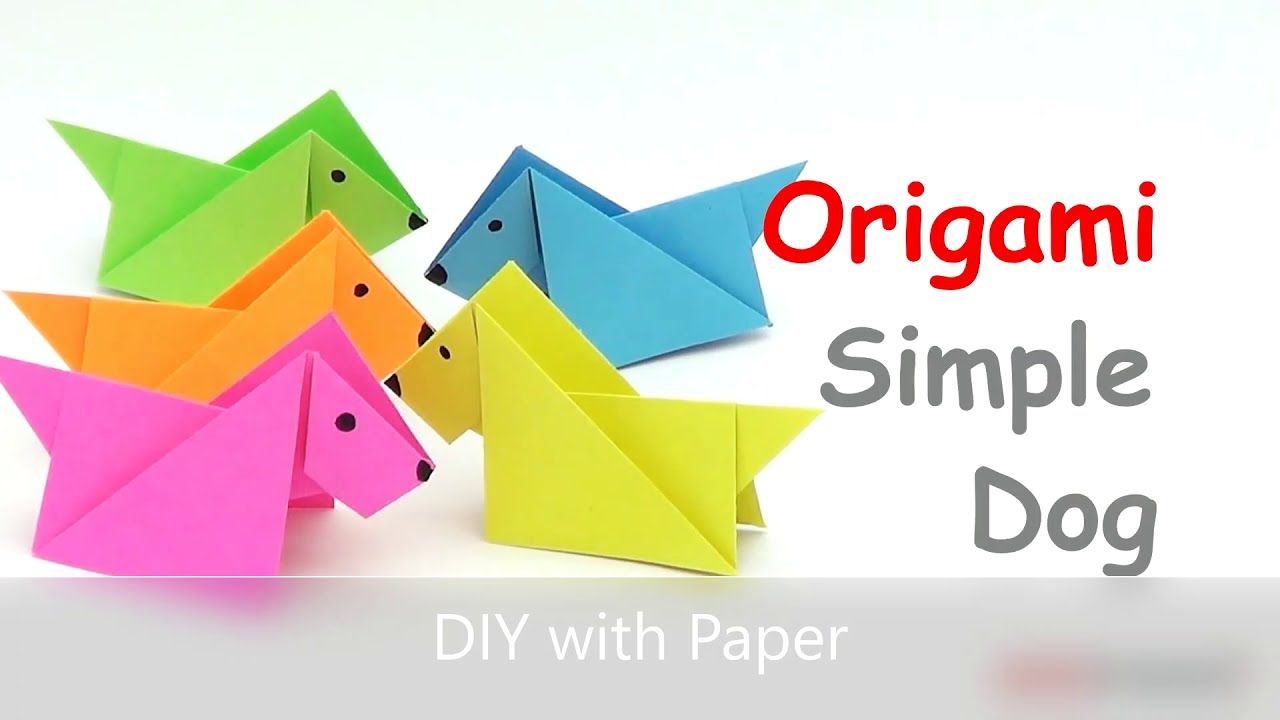 Origami très simple chien facile feuille