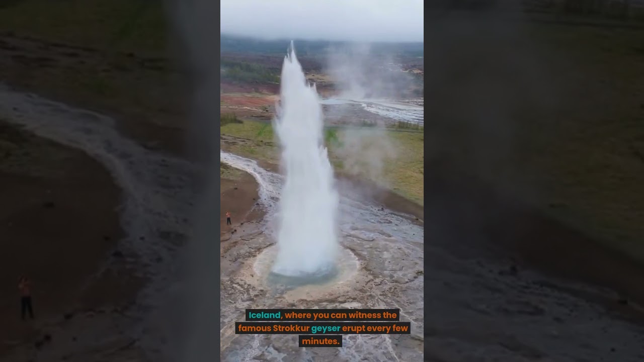 The powerful eruption of Iceland's geysirs sends scorching hot water  hundreds of feet into the air
