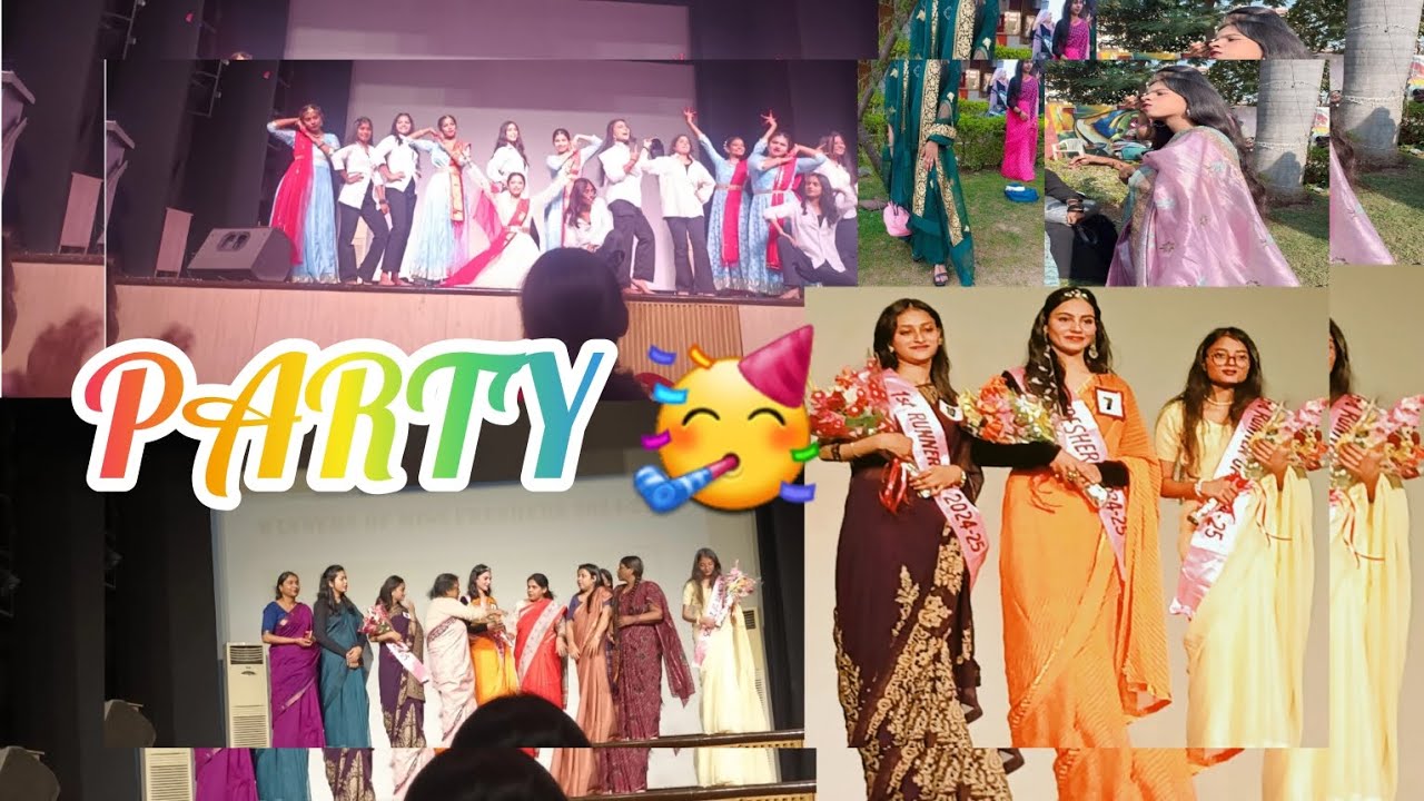 FRESHER'S PARTY AT MY COLLEGE ♥️🦋🫶🏻SS KHANNA GIRLS DEGREE COLLEGE 🌸🤍#vlog-7