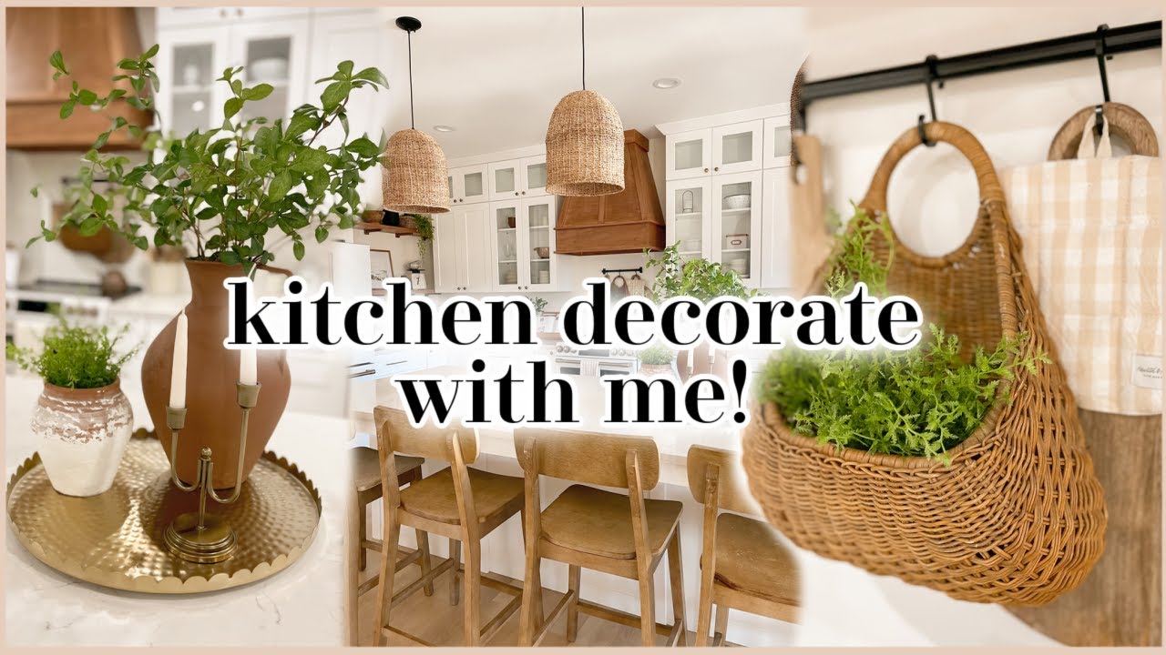 KITCHEN DECORATE WITH ME after the holidays | simple kitchen decorating ideas!