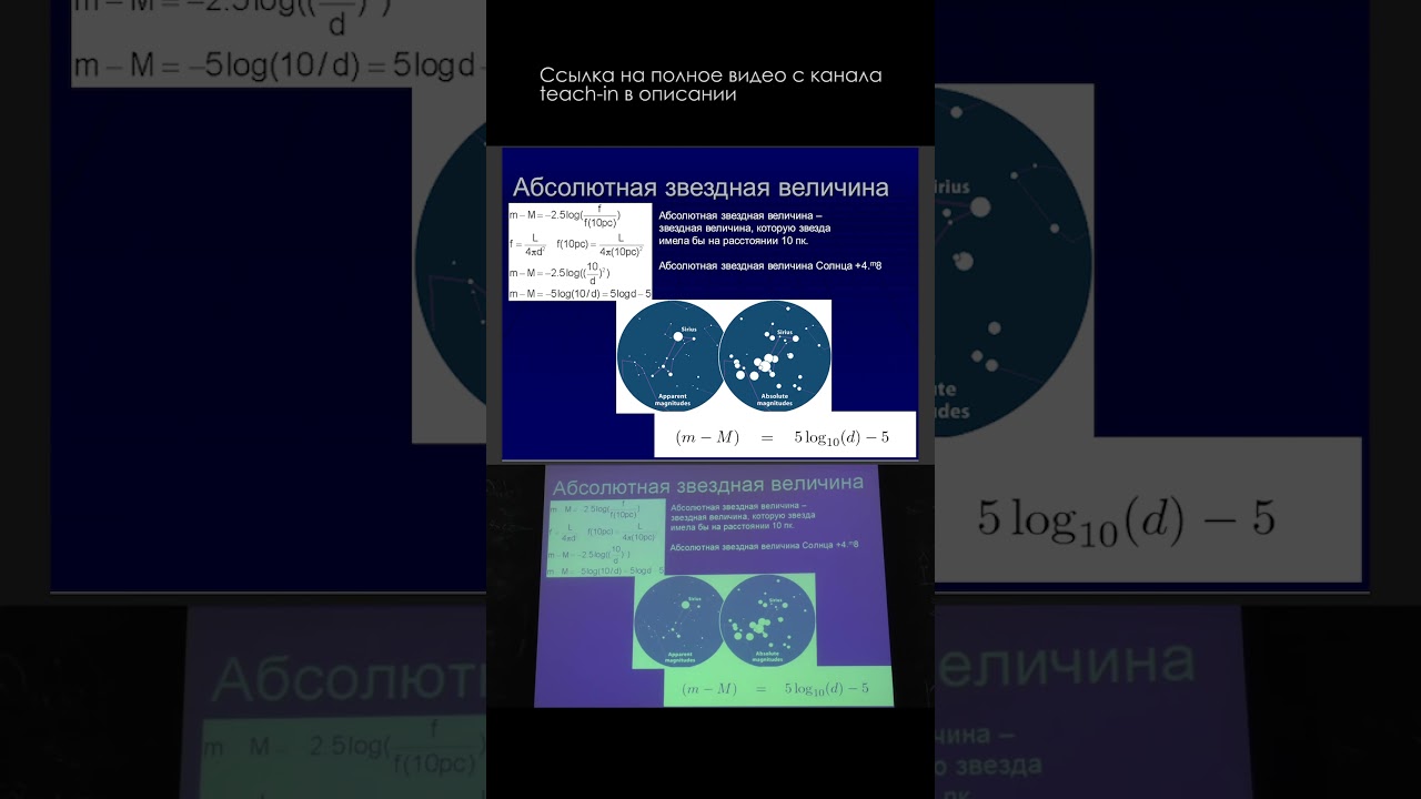 Абсолютная звездная величина \ Сергей Попов #астрономия #shorts
