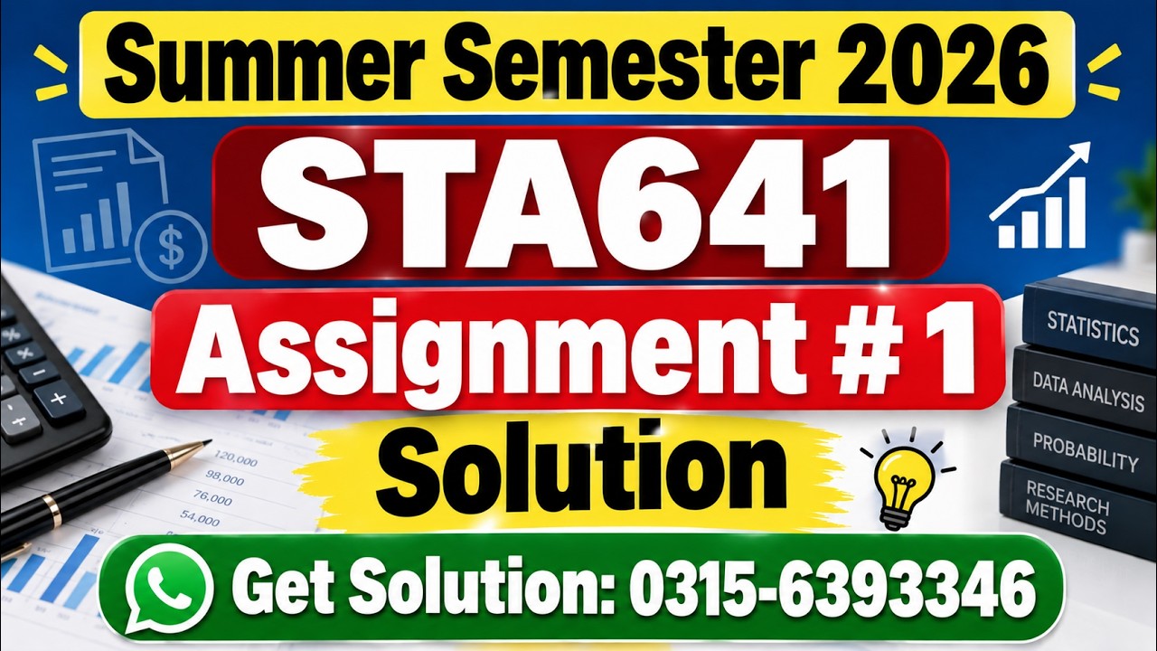 STA641 Assignment 1 Solution Summer 2026 #sta641