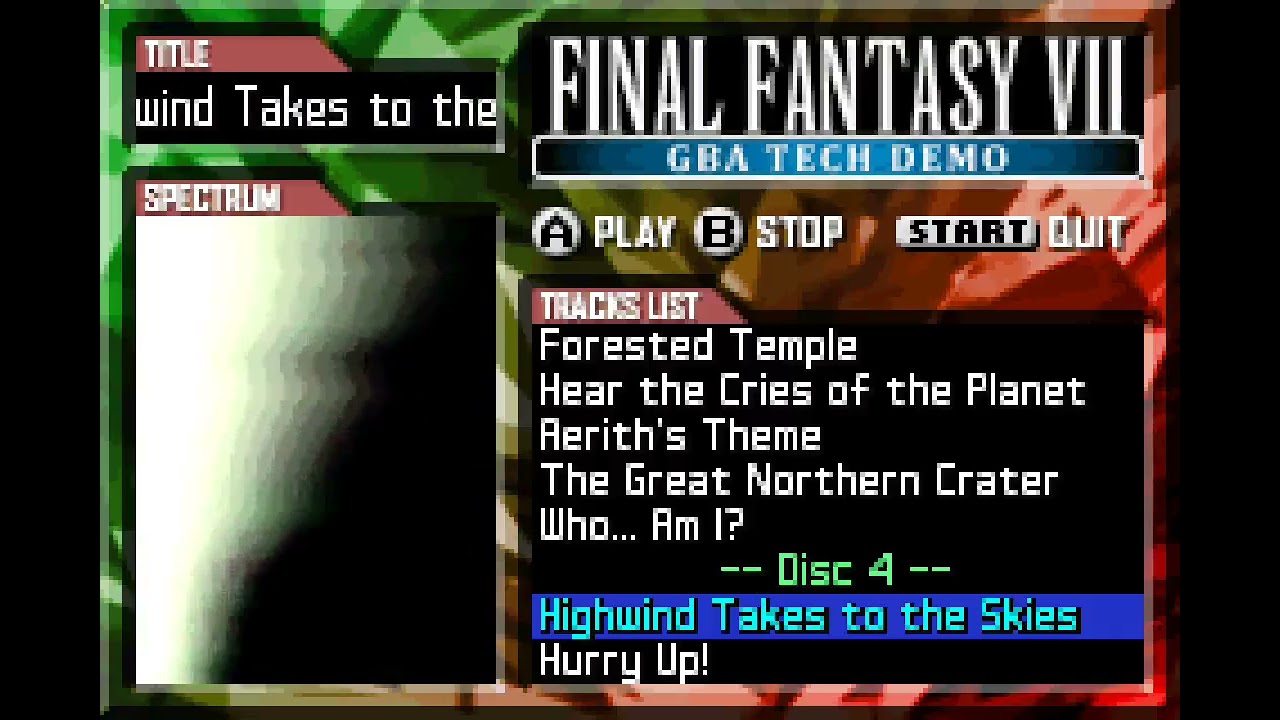 Final Fantasy VII - Highwind Takes to the Skies (GBA Audio Tech Demo)