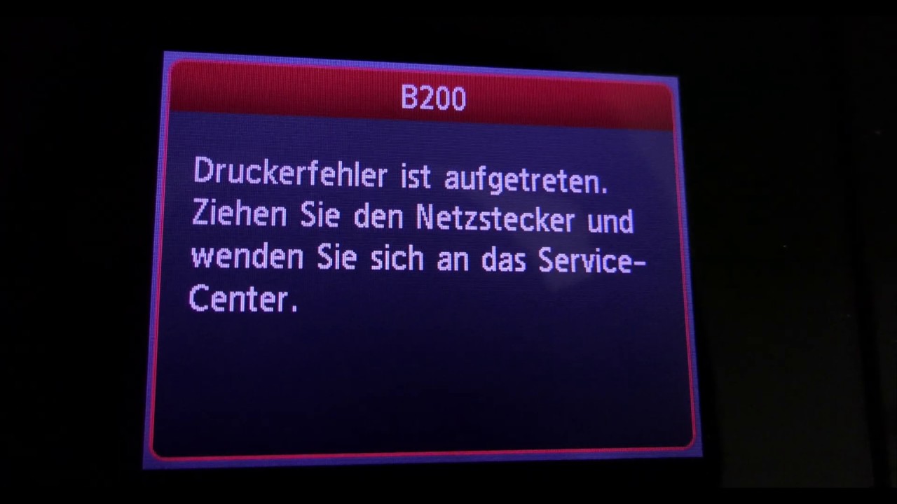 Druckerfehler B200 bei Canon MG5350S - Druckkopfaustausch