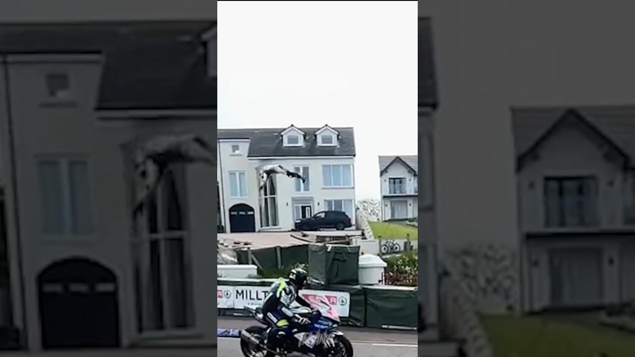 Local IOM TT rider, Paul Cassidy BIG CRASH at NW200