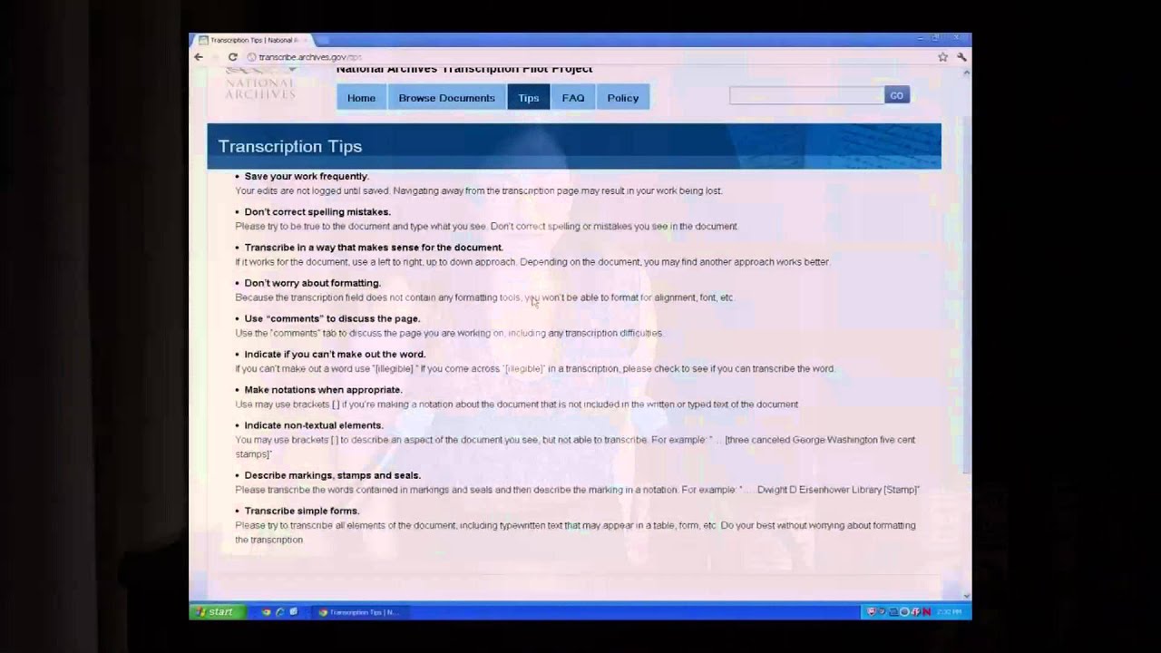 Citizen Archivist Dashboard Demo