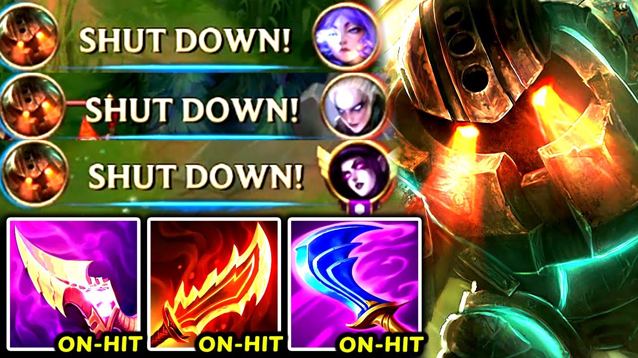 NAUTILUS TOP BUT I 1V5 WITH FULL 100% ON-HIT (2.00+ ATK SPEED) - 2025 Nautilus TOP Gameplay Guide
