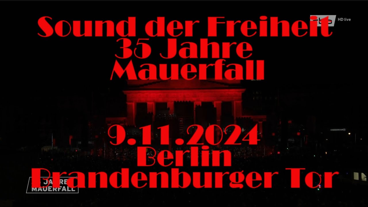 Rockin´1000 spielen den "Sound für Freiheit" - 35 Jahre Mauerfall, Berlin Brandenburger Tor 9.11.224