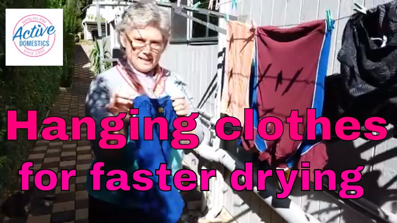 Hanging washing for faster drying