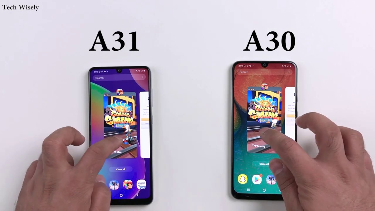 SAMSUNG A31 vs A30 Speed Test