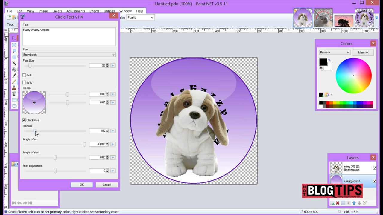 How to Put Circle Text on an Image with Paint.net