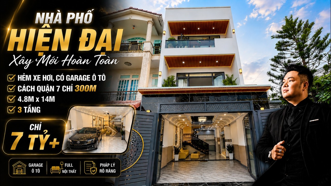 Siêu Phẩm Hiện Đại Xây Mới Hoàn Toàn cách Quận 7 chỉ 300m