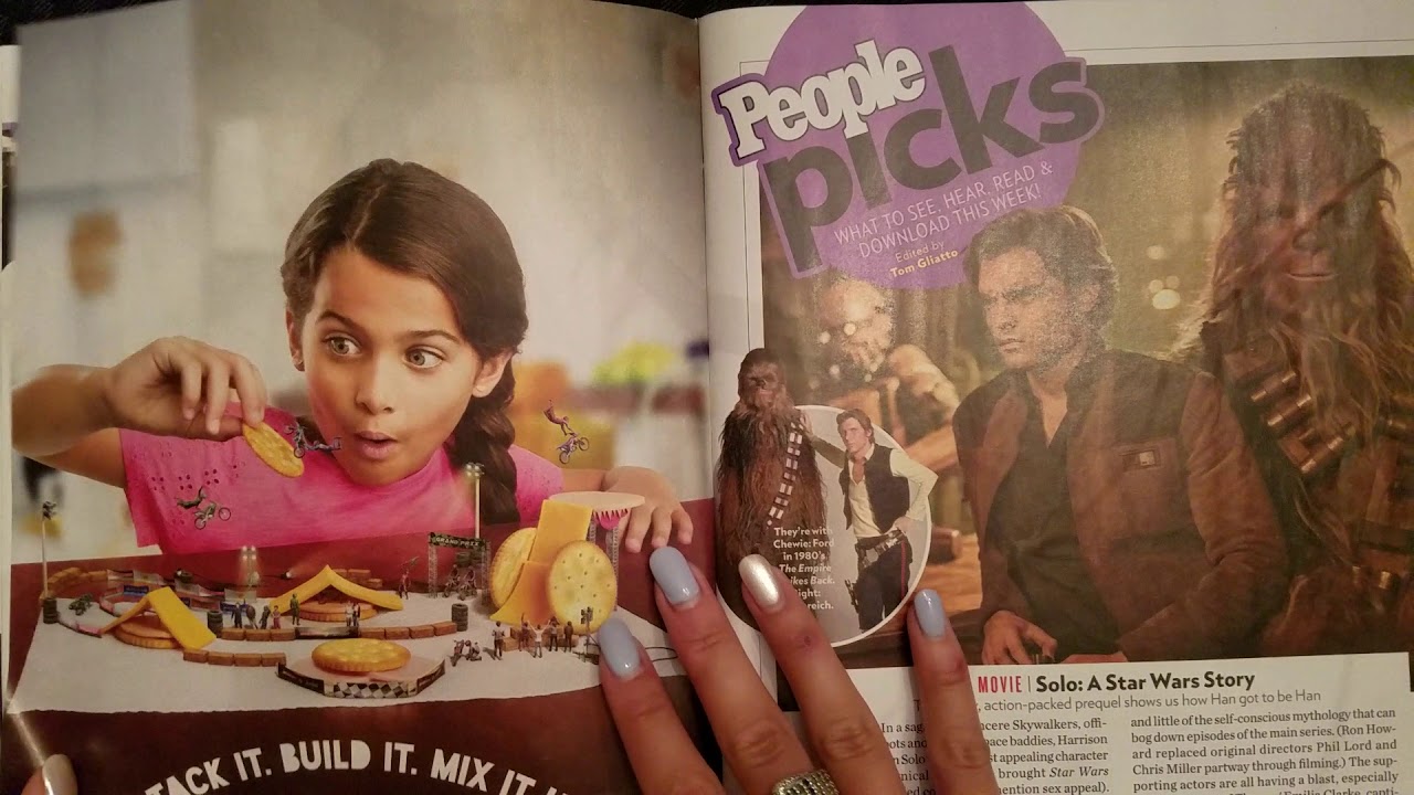 ASMR *NO TALKING* Long Nails,Tracing Faces and Words with Gentle Page Turning.