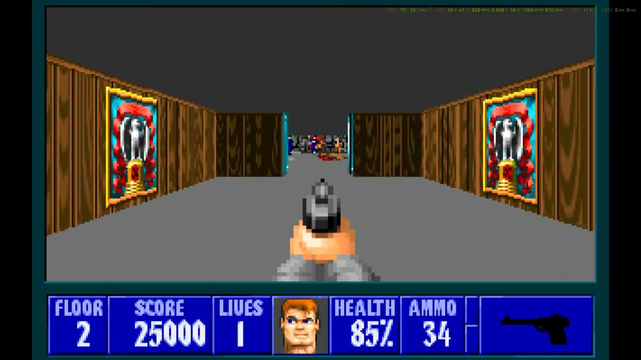 Wolfenstein 3D . E vamos Nostalgiar e acabar com uns direitopatas neonazis em na moda antiga !