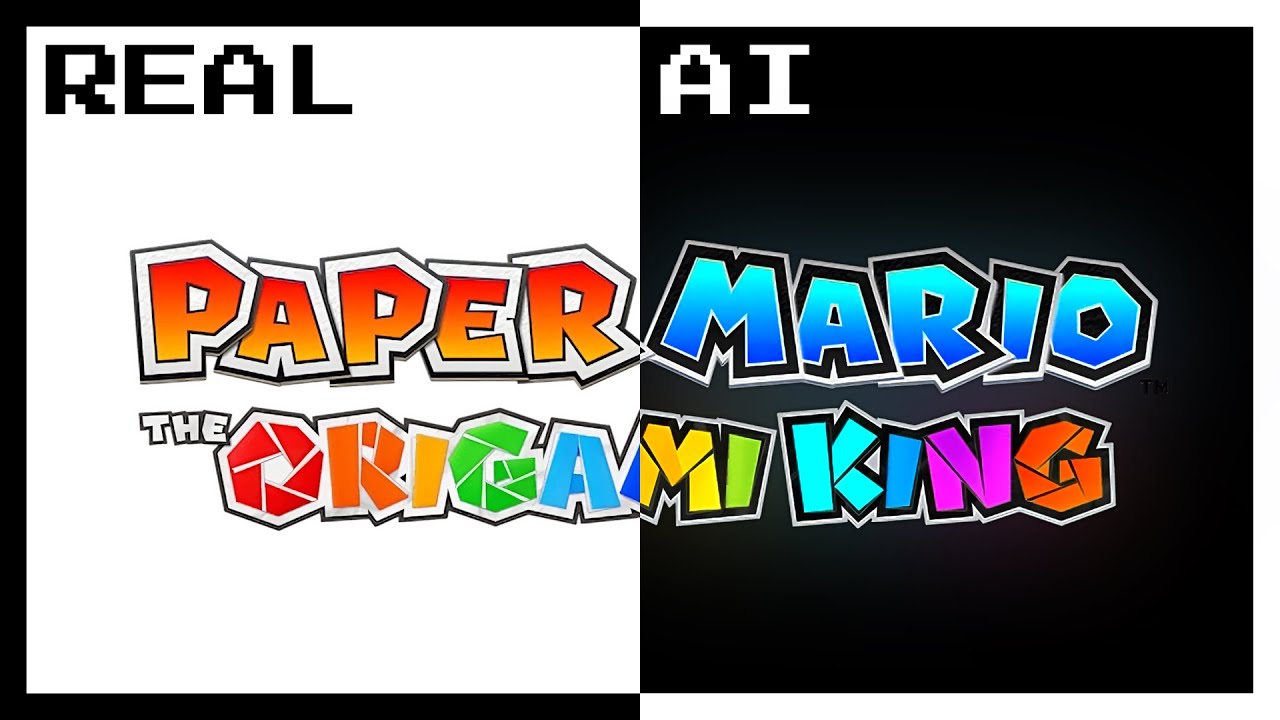 Paper Mario TOK - Origami Castle, but it's continued by AI