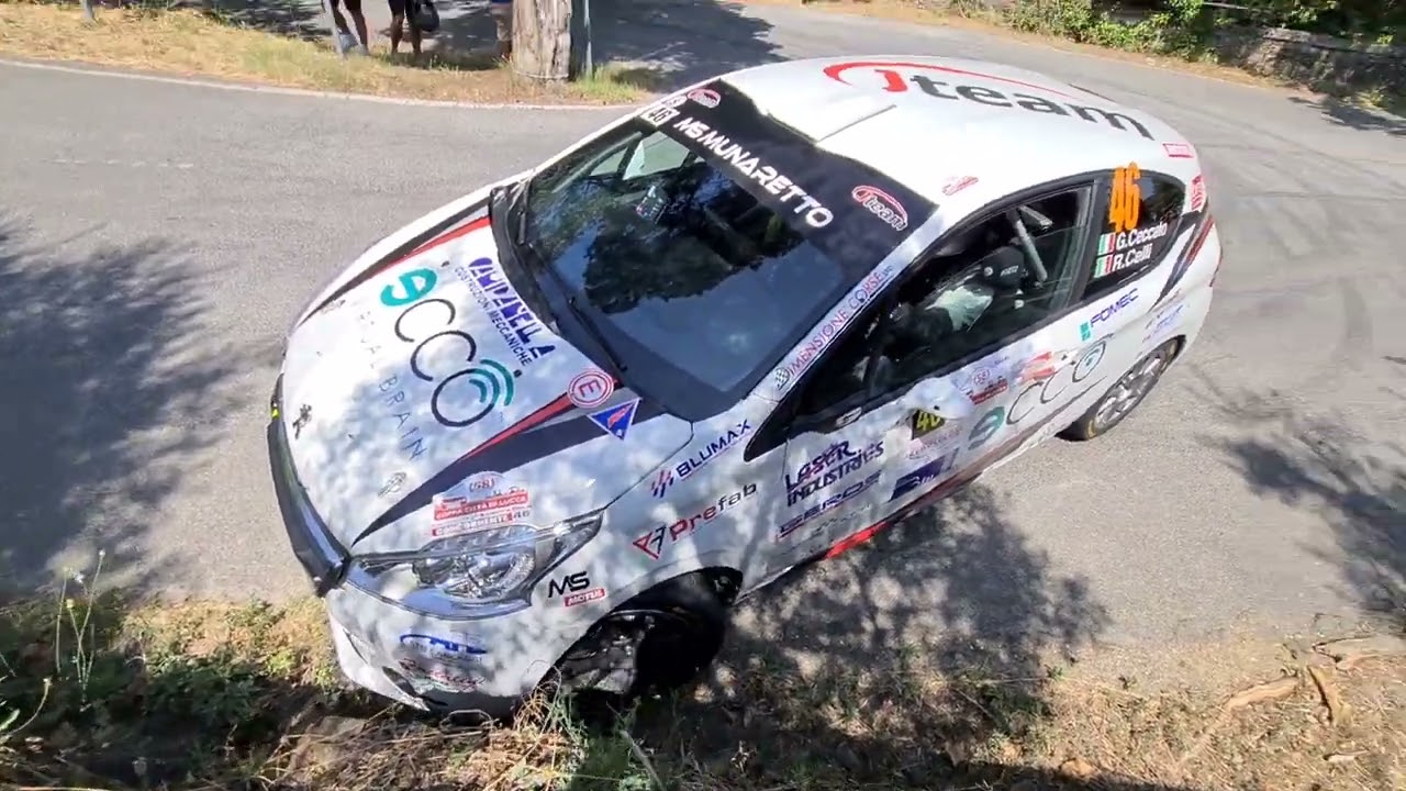 Rally Città di Lucca Shakedown crash and show