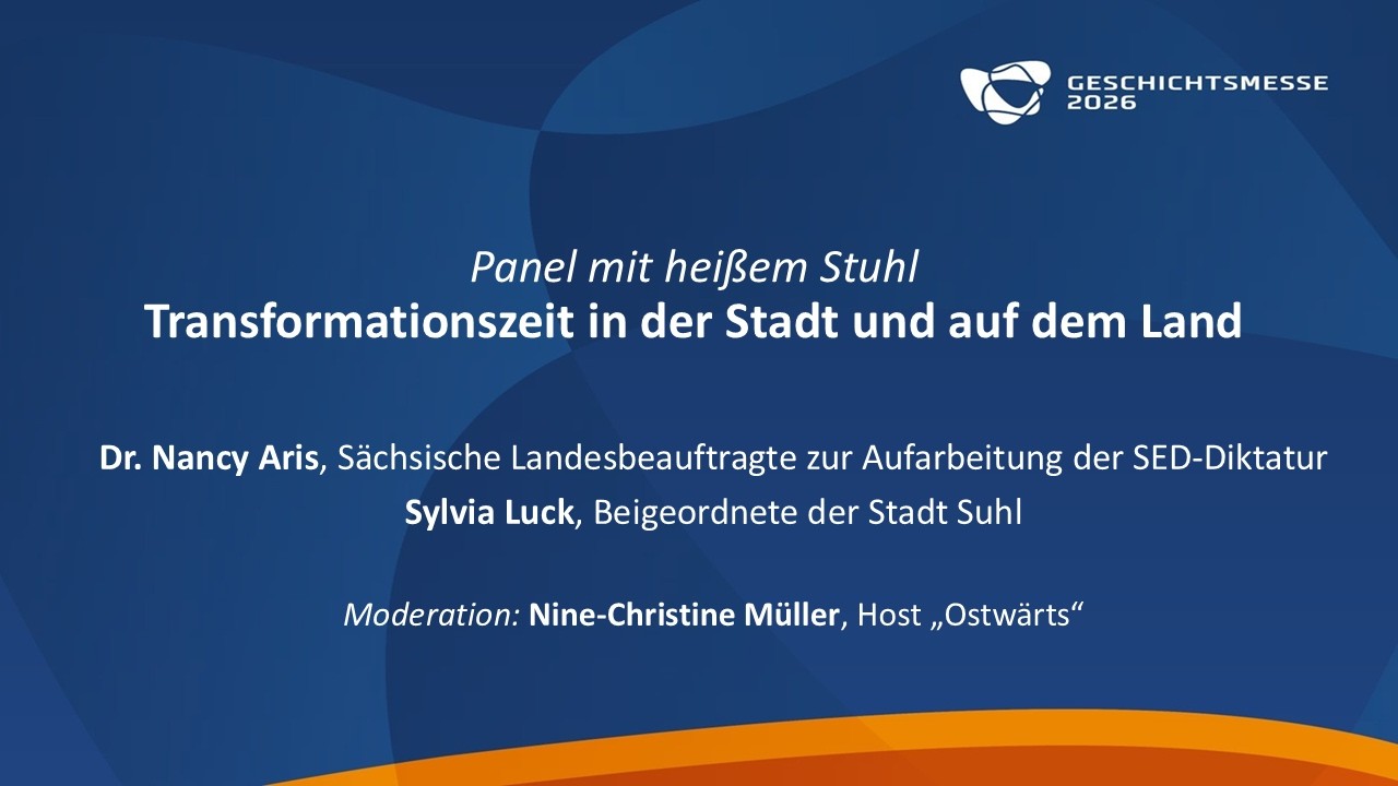 Abendprogramm Transformationszeit in der Stadt und auf dem Land  Panel mit heißem Stuhl