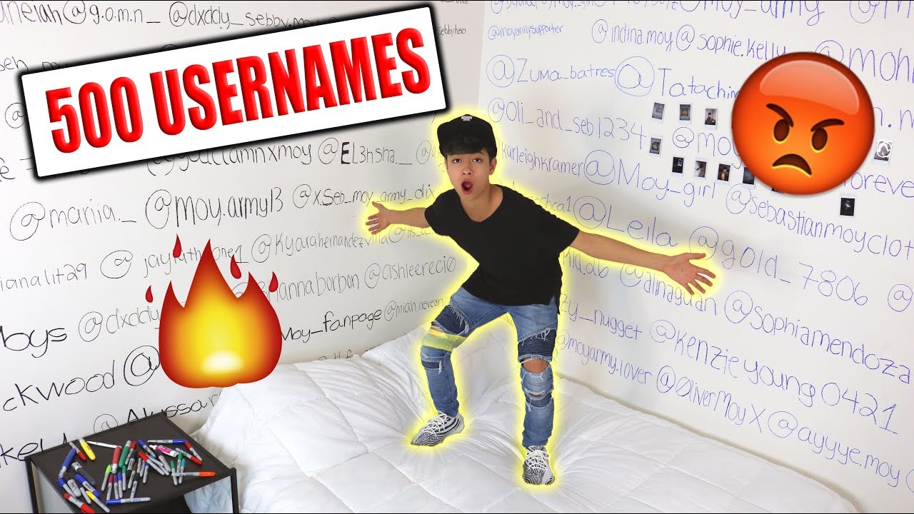 Drawing 500 Instagram Usernames On My Brothers Wall (Prank)