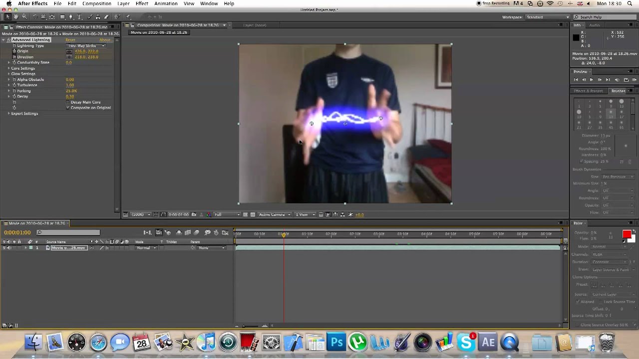 Tutorial: how to do an advanced lightning in after effects quickly