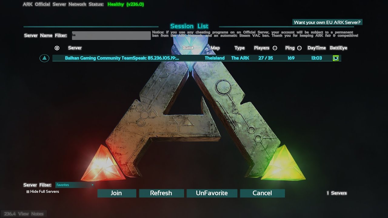 Veceras 20:00 h Live Stream Ark Survival Evolved na Balkan Gaming Community serveru