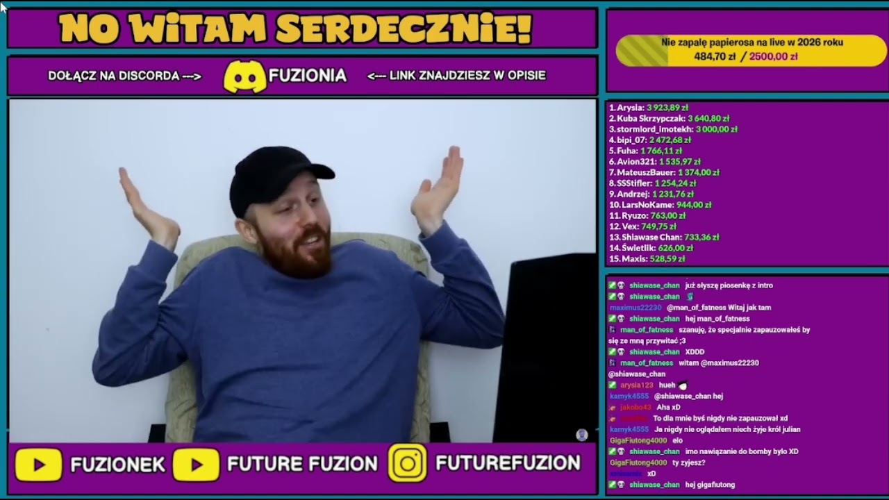 Fuzionek ogląda Miedzińskiego (Były Pingwiny, no to teraz Julian)
