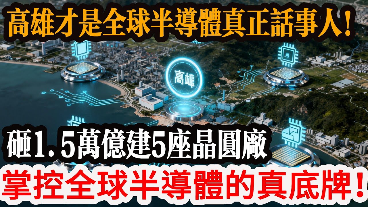 高雄才是全球半導體真正「話事人」！砸 1.5 萬億建 5 座晶圓廠，不是豪賭！別被台積電騙了！高雄才是掌控全球半導體的真底牌！#高雄 #台灣 #台積電