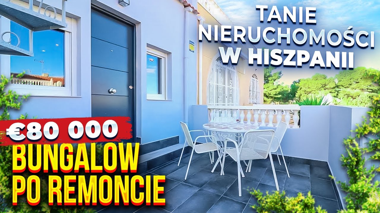 Tanie nieruchomości w Hiszpanii 80 000 € 🔥 Bungalow po remoncie w Torrevieja | Alegria
