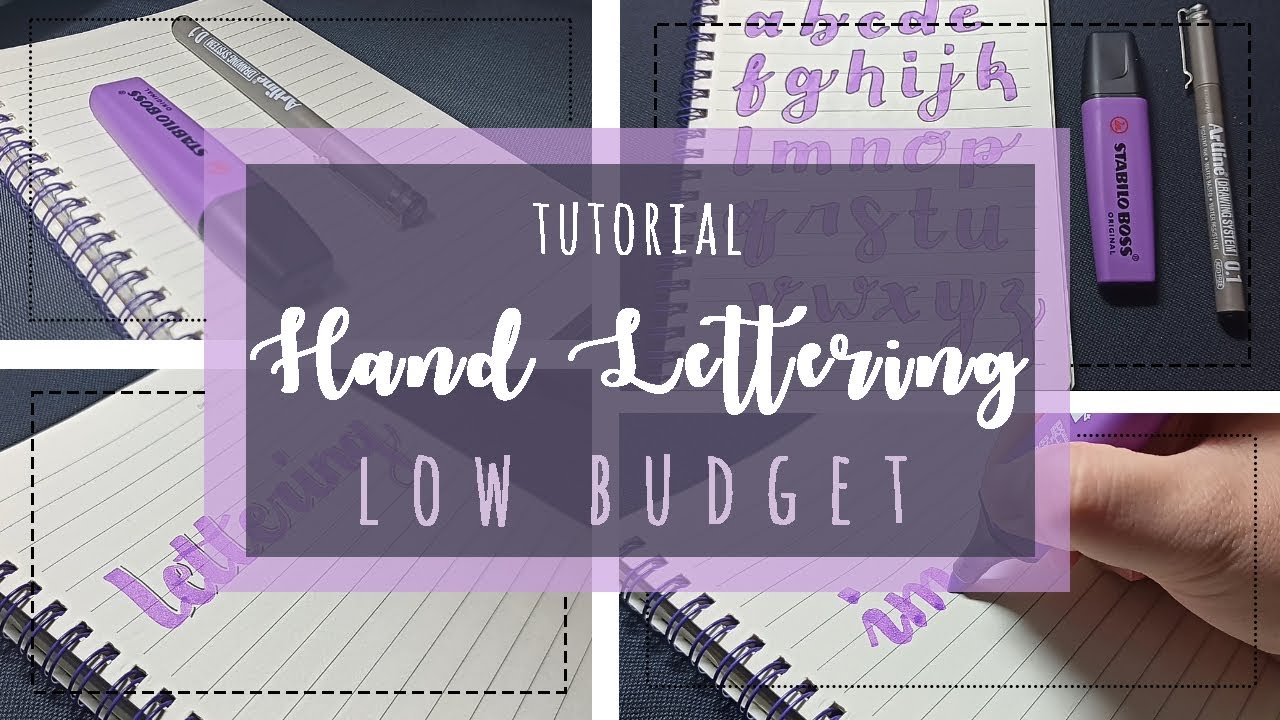 HAND LETTERING UNTUK PEMULA | Low Budget | mudah dan murah cuma butuh stabilo dan pen