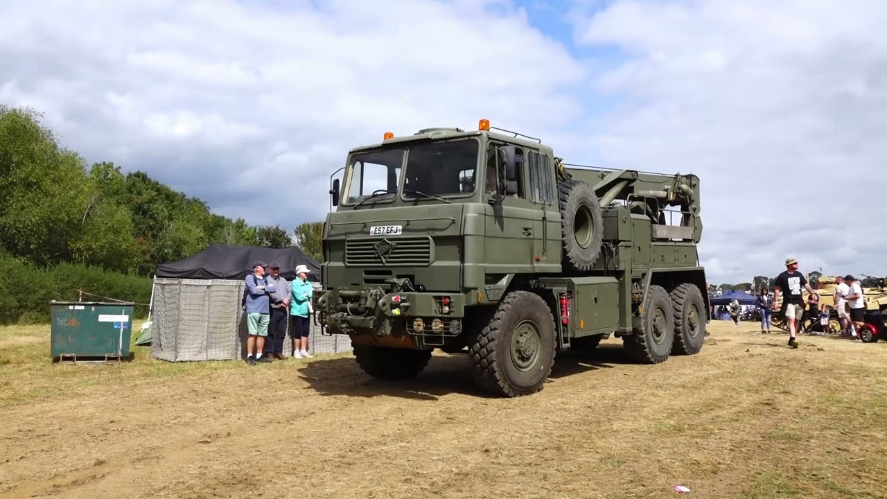 Military Recovery Vehicles enter the Tanks Trucks and Firepower Arena - Aug 2023